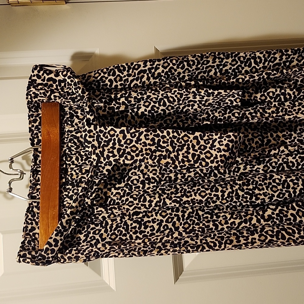 Sezane leopard print Elie midi skirt